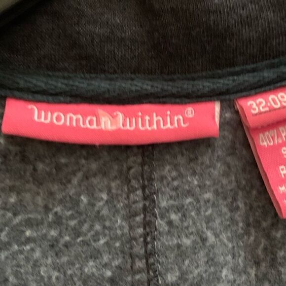 Woman Within Gray Jacket Size Medium - Picture 6 of 7